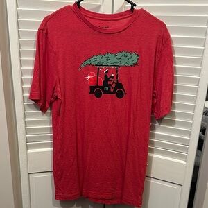 Travis Mathew Vibrant Red Holiday Beer Tee NWOT Men’s Medium